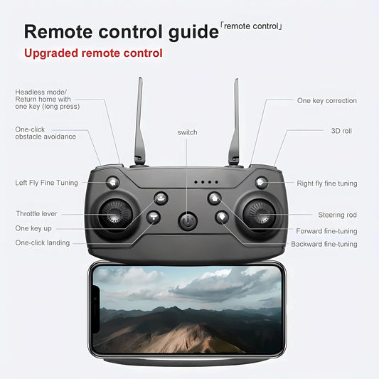 E99 Pro  Drone  HD 4k Dual Camera Remote Control Drone Foldable